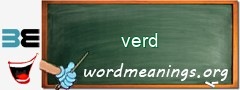 WordMeaning blackboard for verd